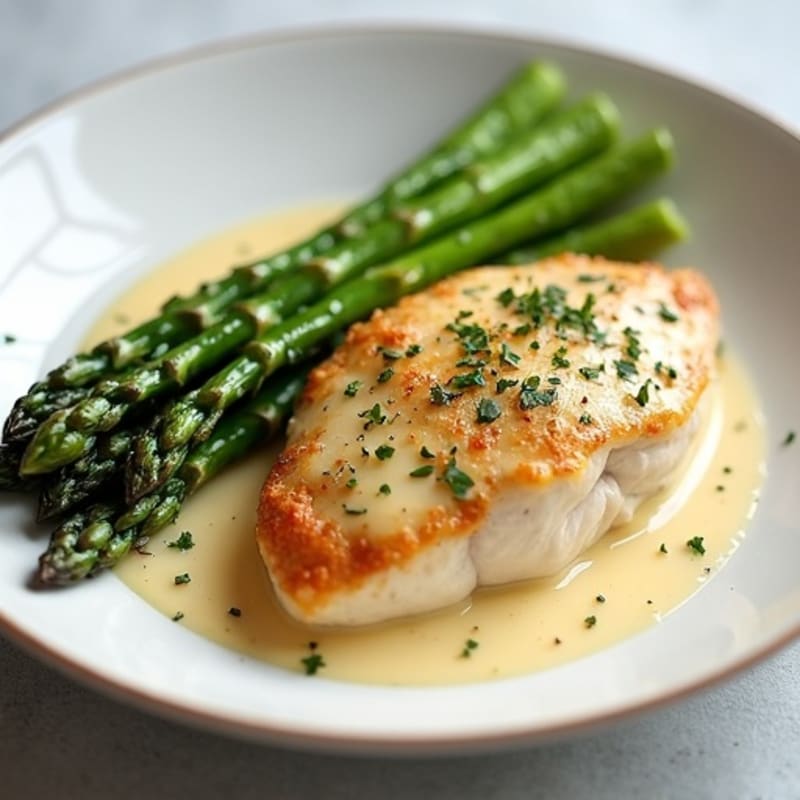 Creamy Coconut Chicken with Roasted Asparagus