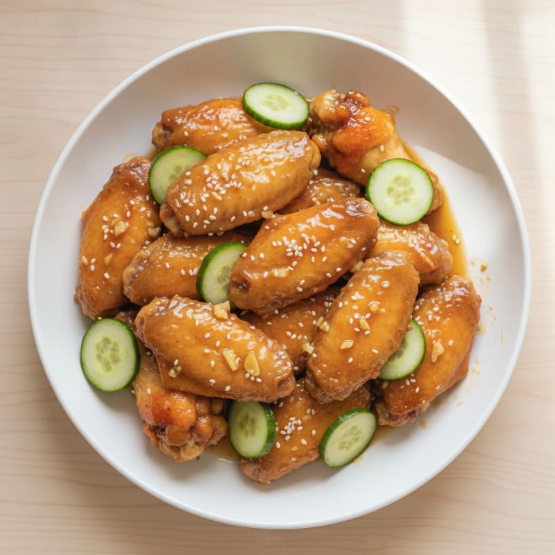 Honey Garlic Baked Chicken Wings
