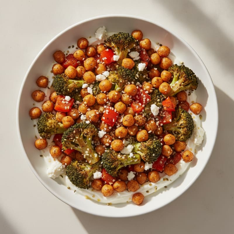 Hearty Roasted Vegetable and Chickpea Bowl