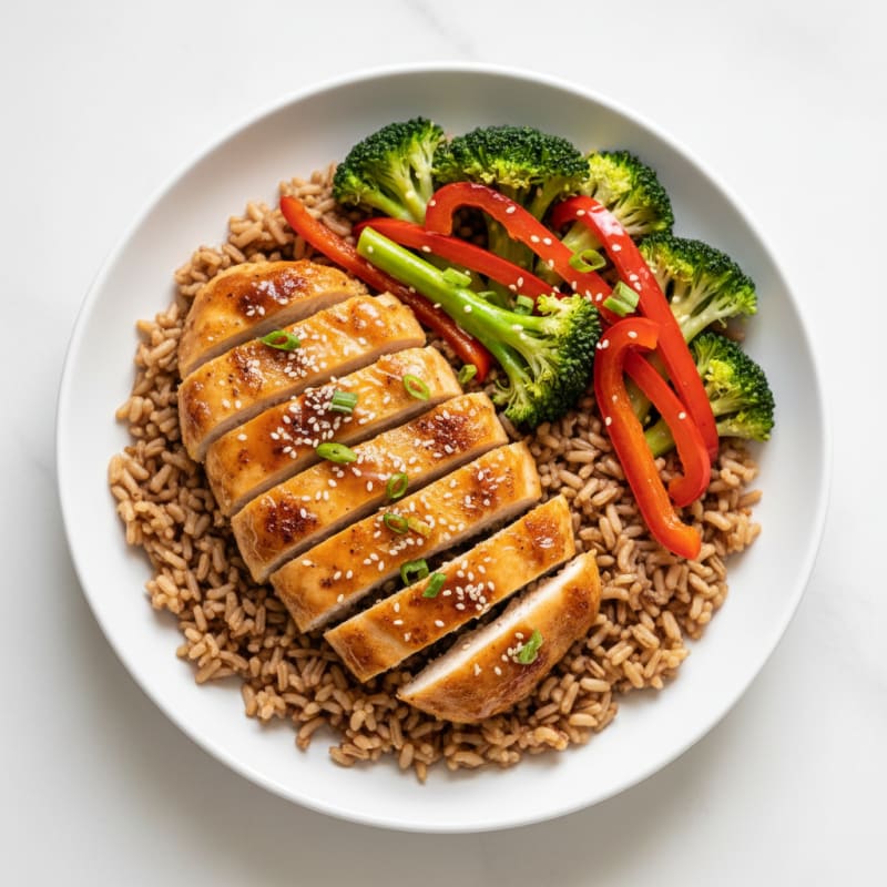 Crispy Honey-Garlic Chicken Bowls