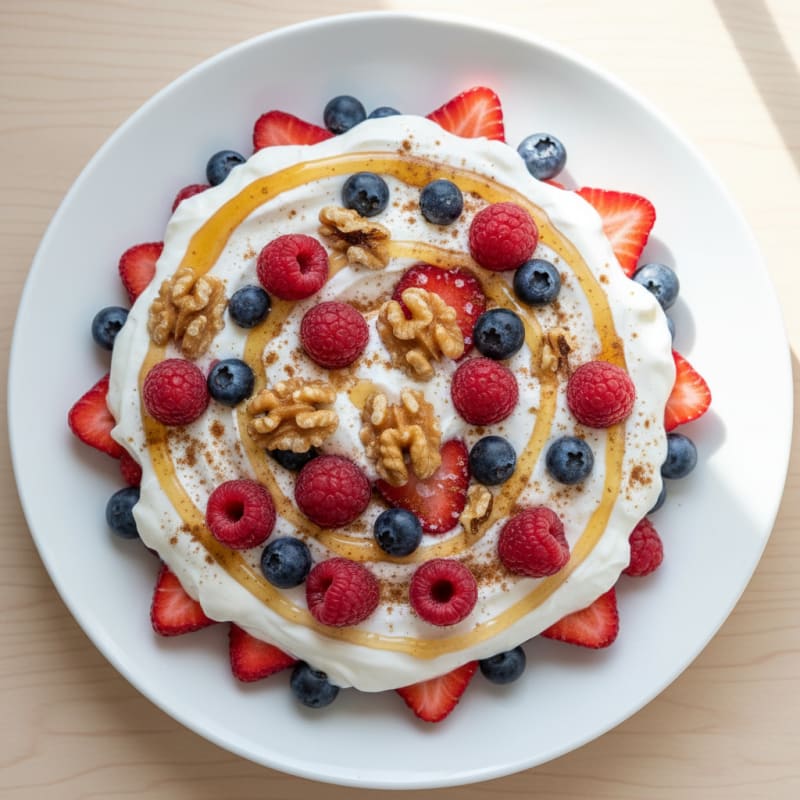 High-Protein Greek Yogurt Parfait with Berries and Toasted Walnuts