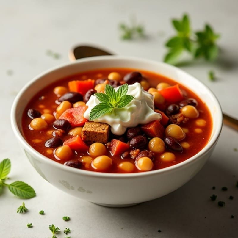 Hearty Three-Bean Smoky Chipotle Chili