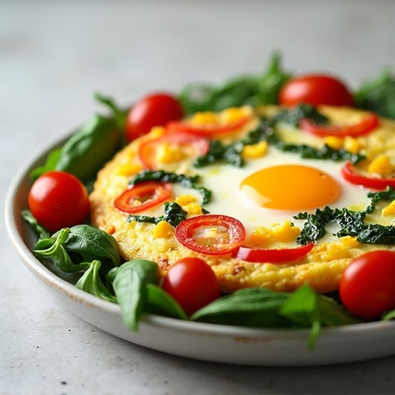 Fluffy Egg Frittata with Roasted Vegetables