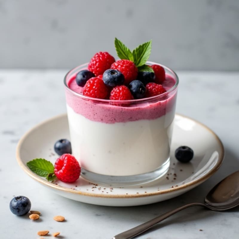 Silky Greek Yogurt Protein Mousse with Mixed Berries