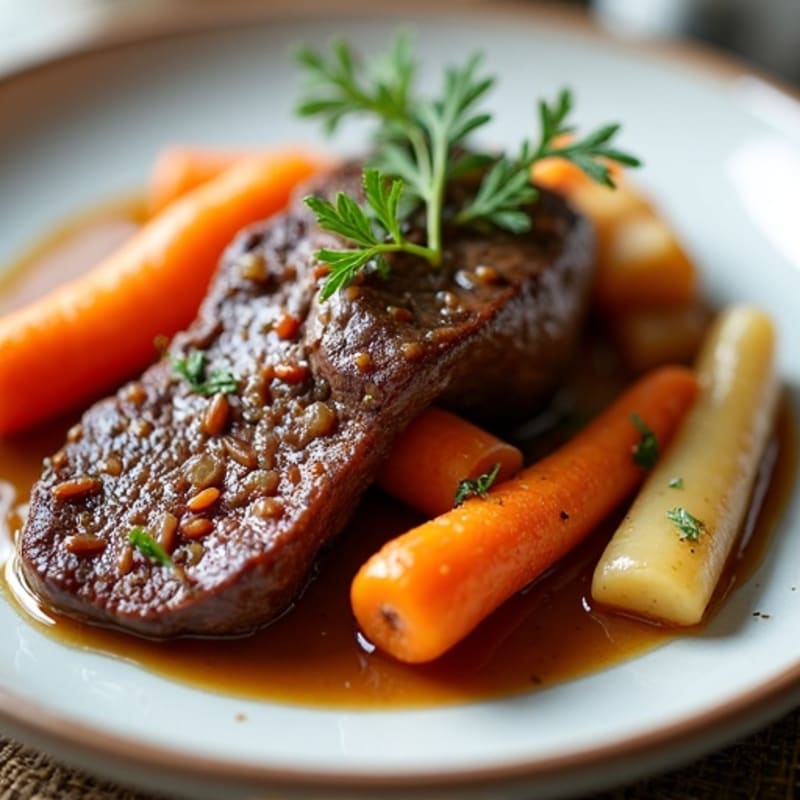 Tender Braised Beef with Hearty Root Vegetables