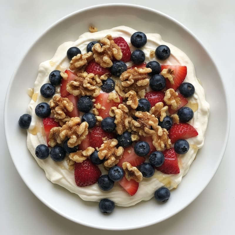 Silky Greek Yogurt Protein Mousse with Berries