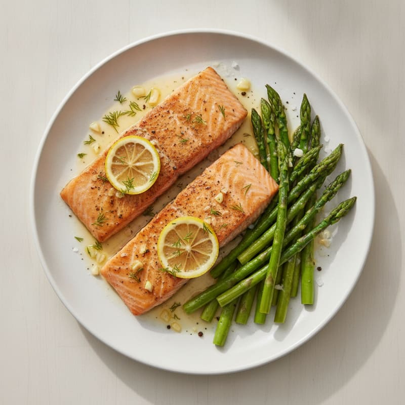 Lemon-Herb Roasted Salmon with Asparagus
