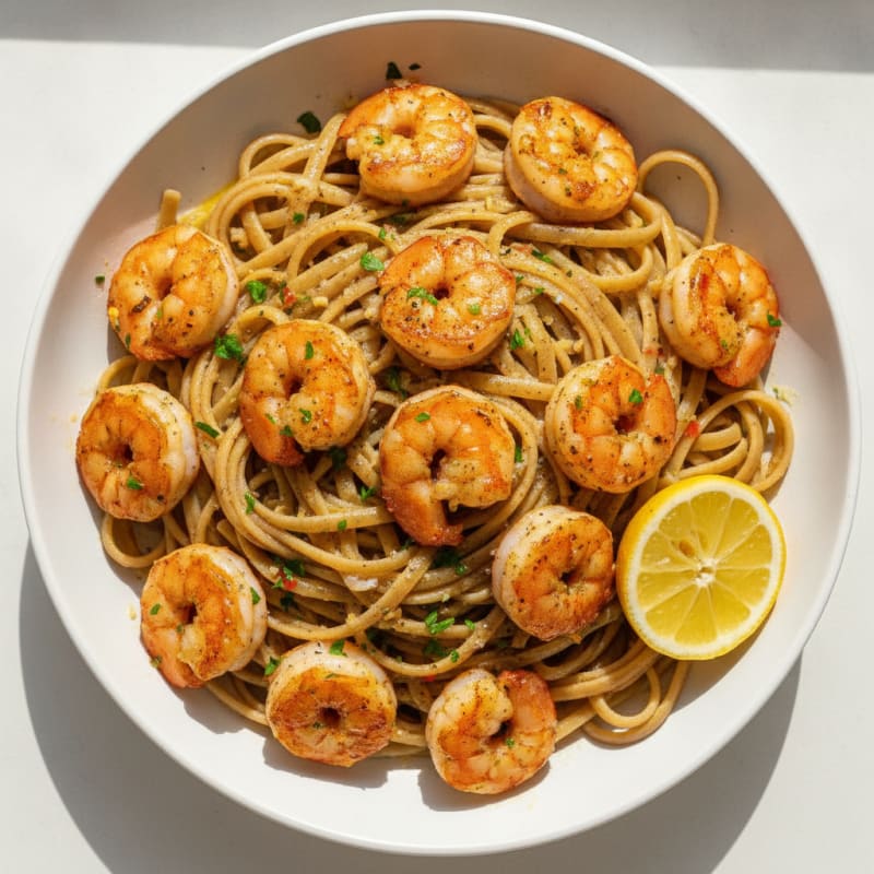 Garlic Butter Shrimp Scampi with Linguine