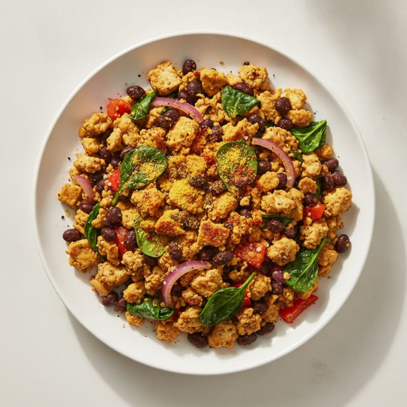 Southwestern Tofu Scramble with Black Beans
