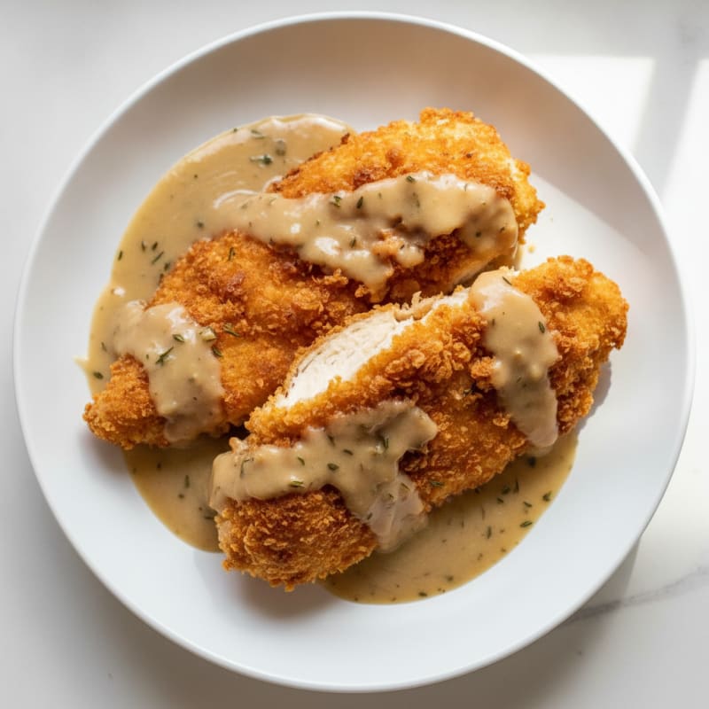Buttermilk Fried Chicken with Creamy Gravy