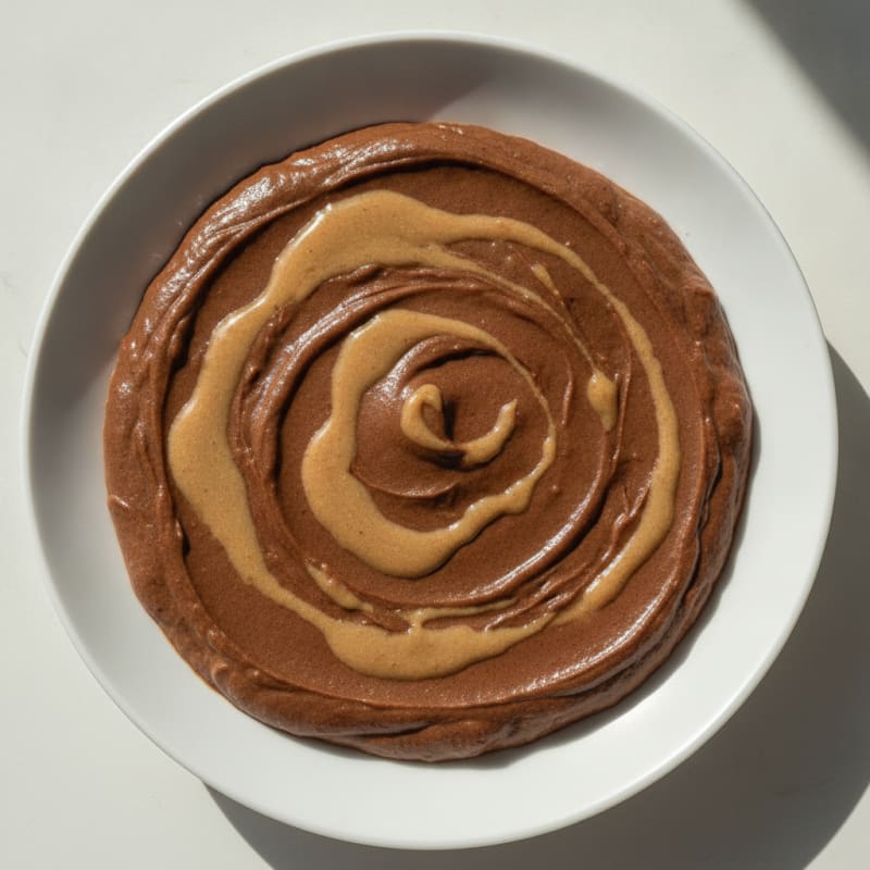 Silky Chocolate Protein Pudding with Almond Butter Swirl