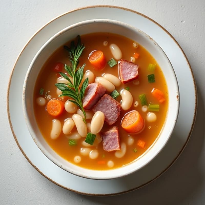 Hearty Smoked Ham and White Bean Soup