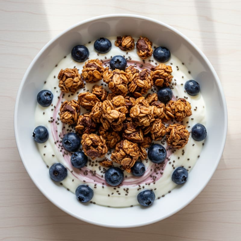 Greek Yogurt with Blueberries and Chia Seeds
