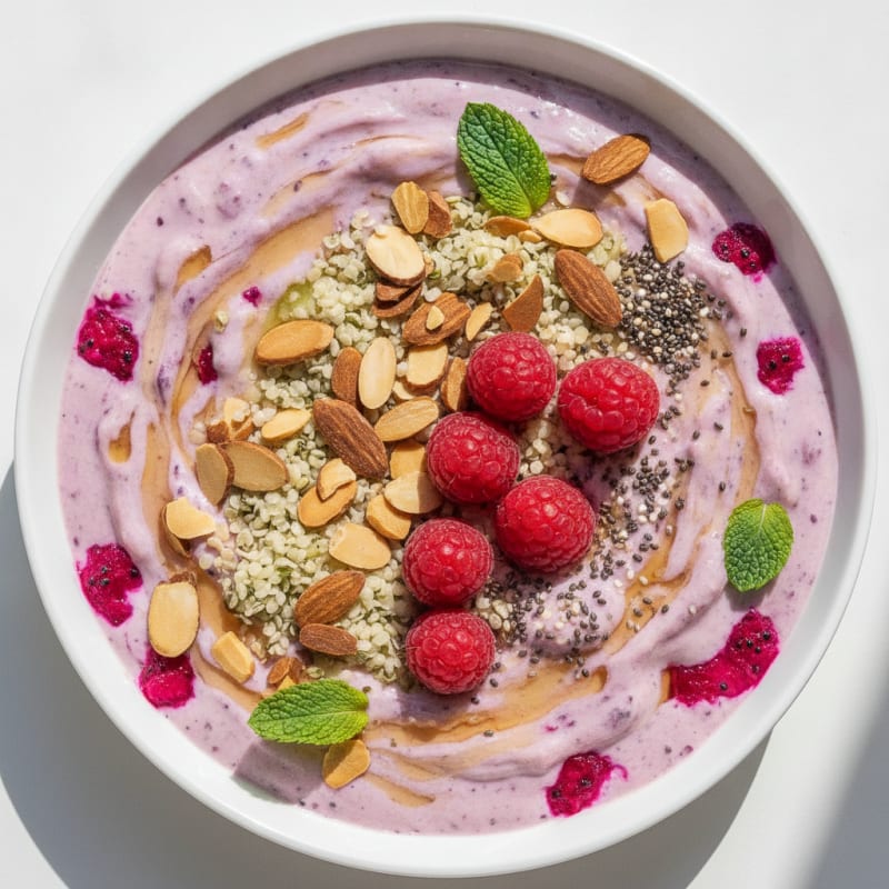 Dragon Fruit Mint Agua Fresca Protein Bowl