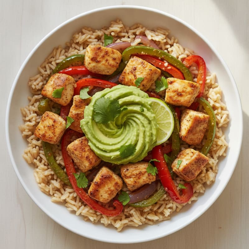 Chicken Fajita Rice Bowl