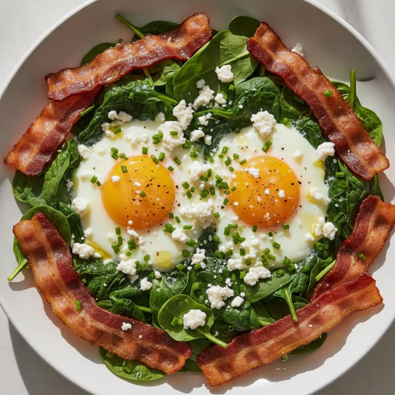 Baked Eggs with Turkey Bacon