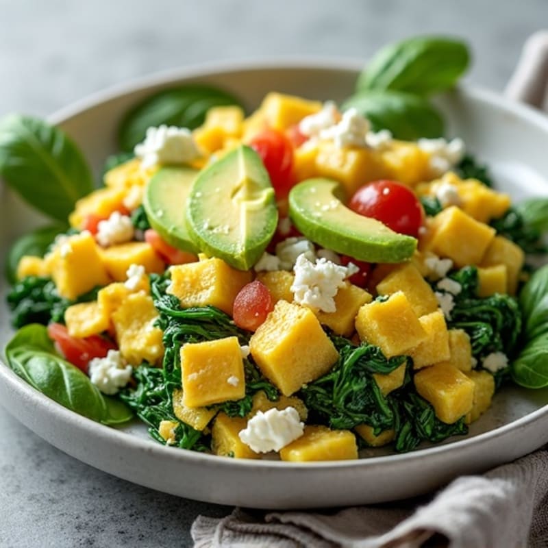 Protein-Packed Spinach and Feta Egg White Scramble