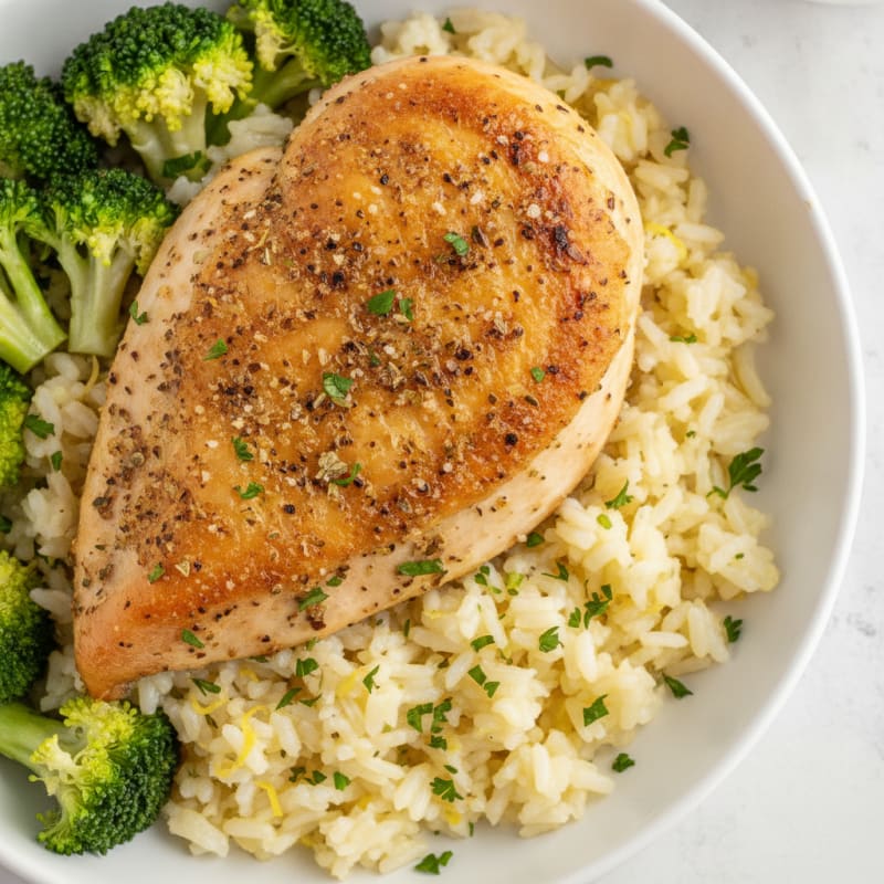 Herb-Roasted Chicken with Lemon Rice