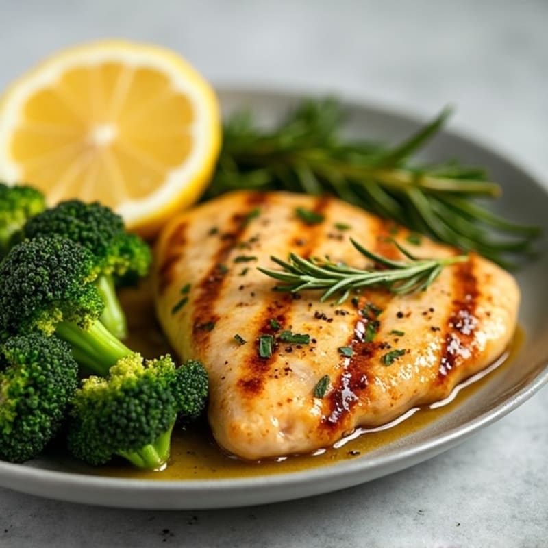 Lemon Herb Roasted Chicken with Crispy Roasted Broccoli