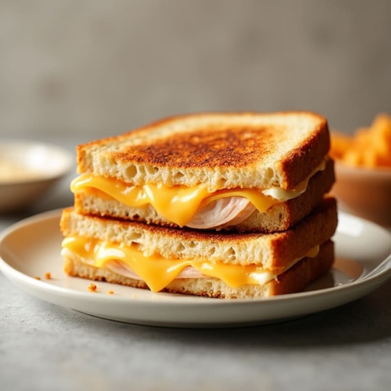 Crispy Three-Cheese Sourdough Melt