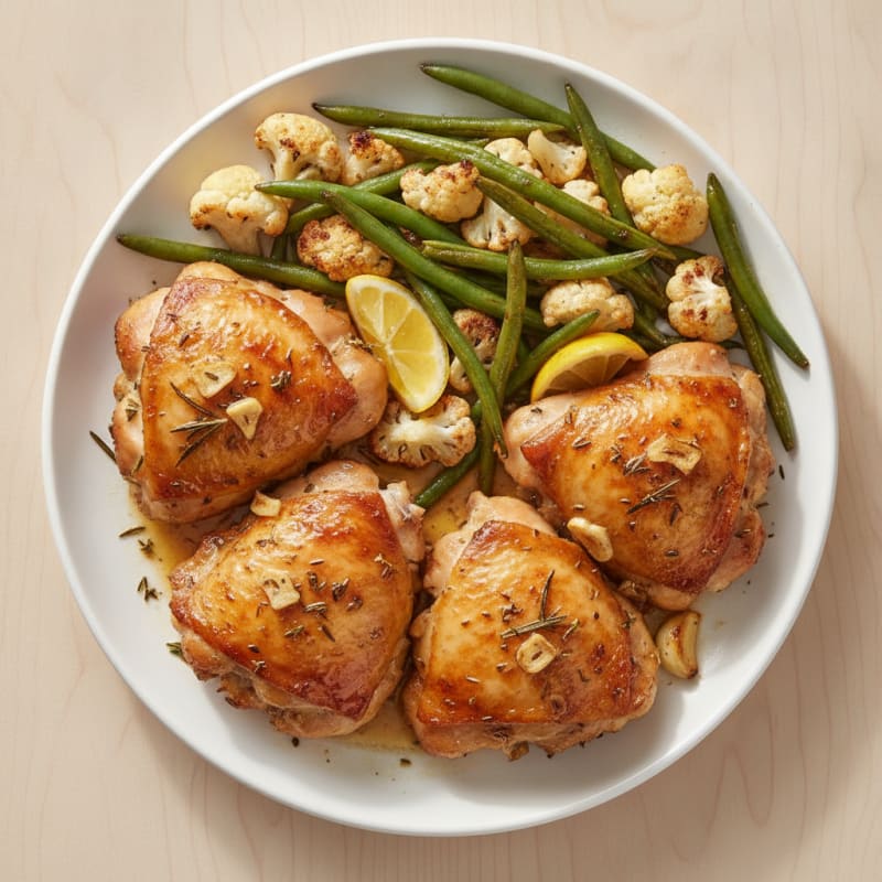 Garlic Herb Roasted Chicken Thighs