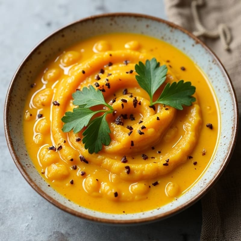 Creamy Coconut Red Lentil Dal with Turmeric