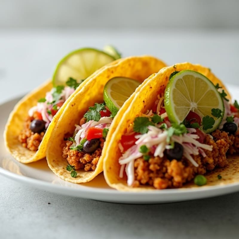 Lean Ground Chicken Tacos with Crunchy Cabbage Slaw