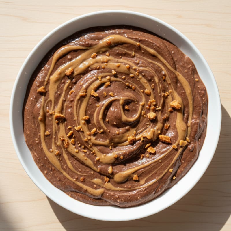 Silky Greek Yogurt Protein Pudding with Almond Butter Swirl
