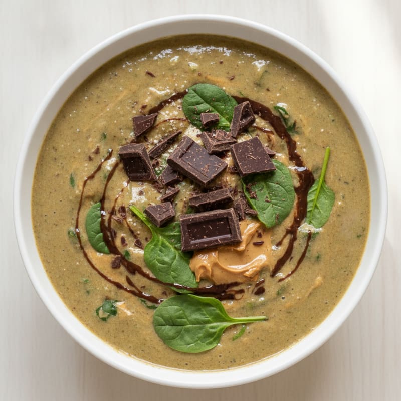 Peanut Butter Spinach Protein Smoothie