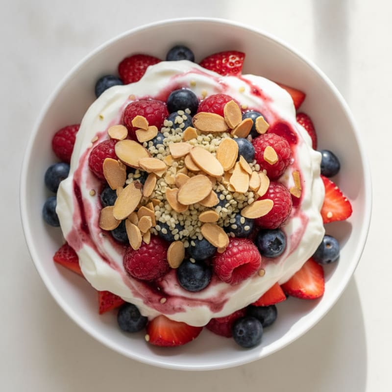 Creamy Greek Yogurt Protein Parfait with Mixed Berries