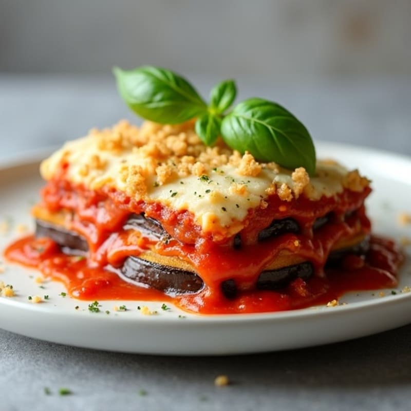 Hearty Baked Eggplant Parmesan