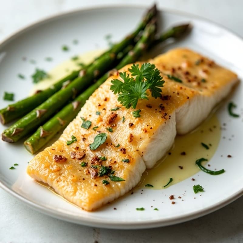 Flaky Baked Tilapia with Lemon-Herb Roasted Asparagus