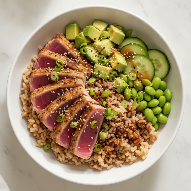 Seared Tuna and Rice Power Bowl