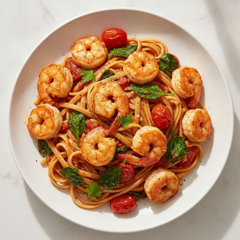 Spicy Calabrian Chili Shrimp Linguine