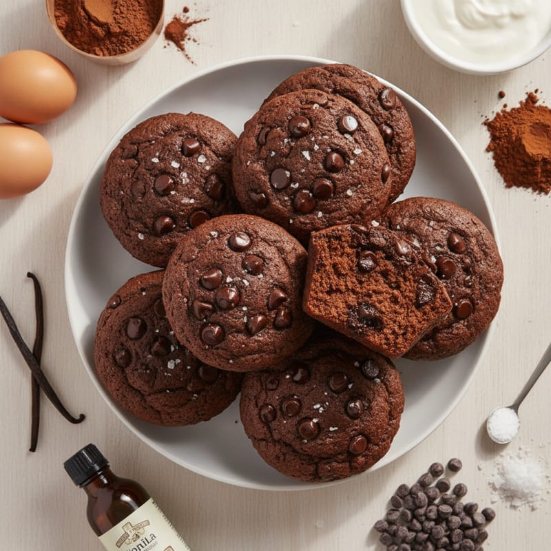 Air Fryer Chocolate Chip Protein Muffins