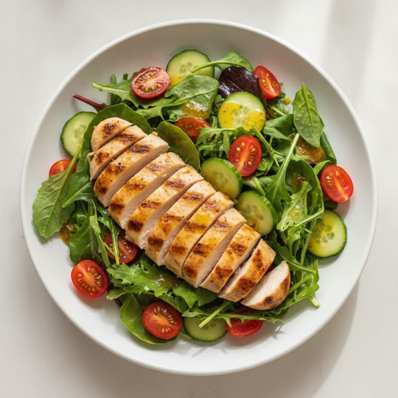 Grilled Chicken Salad with Mixed Greens and Lemon Vinaigrette