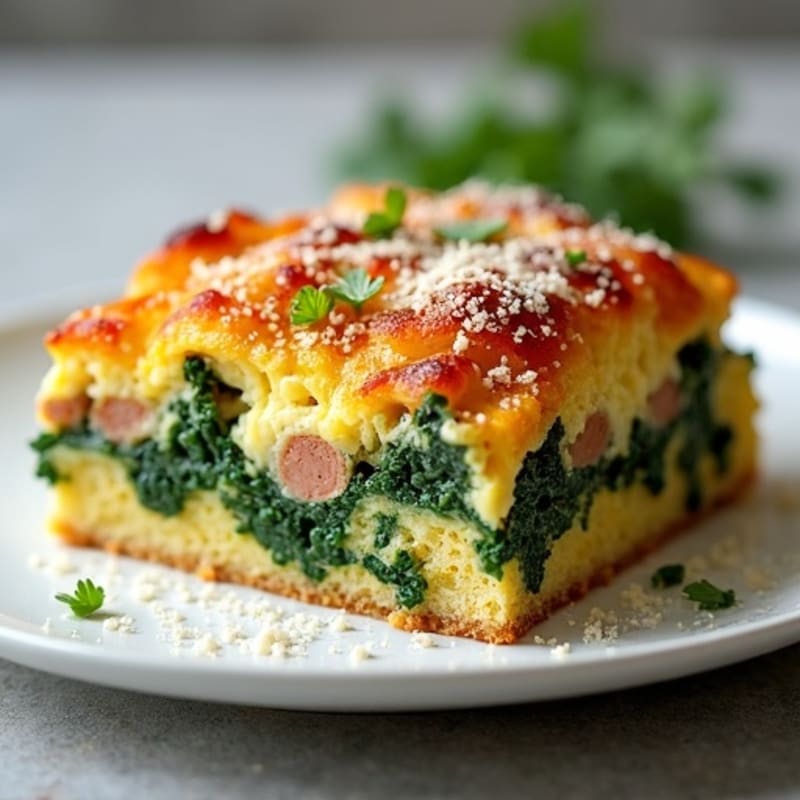 Savory Sausage and Kale Baked Strata