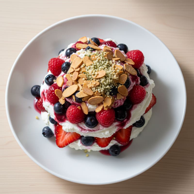 Greek Yogurt Protein Parfait with Mixed Berries