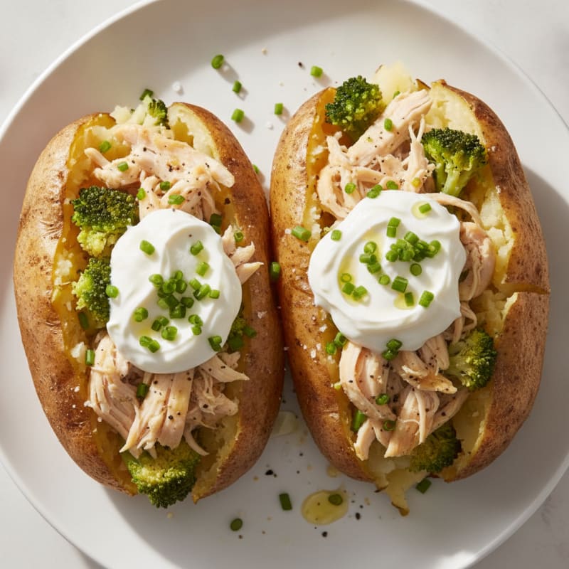Hearty Loaded Baked Potatoes with Chives