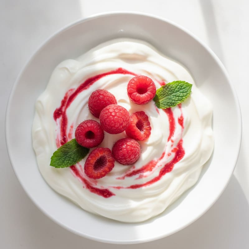 Silky Greek Yogurt with Fresh Berries