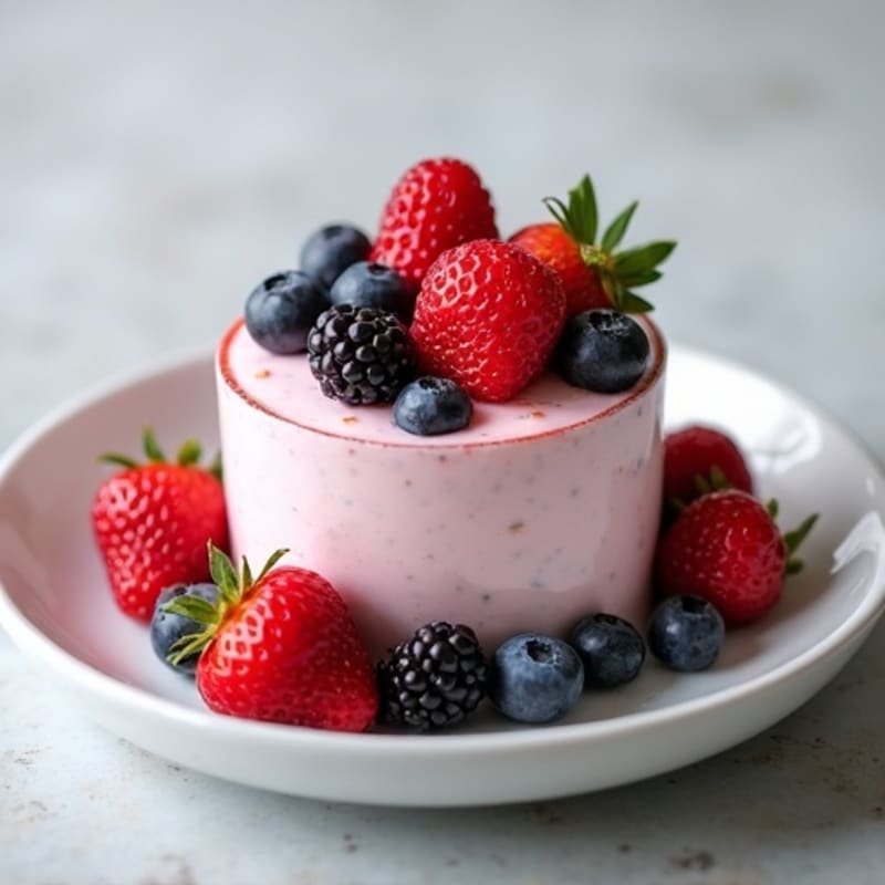 Silky Greek Yogurt Protein Mousse with Berries