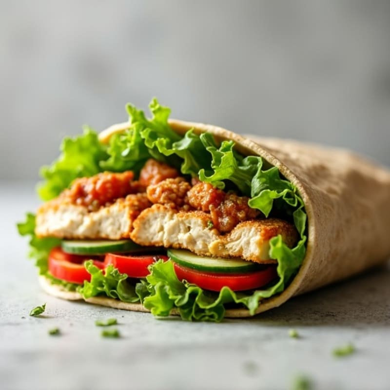 Herb-Roasted Chicken and Crisp Vegetable Wrap