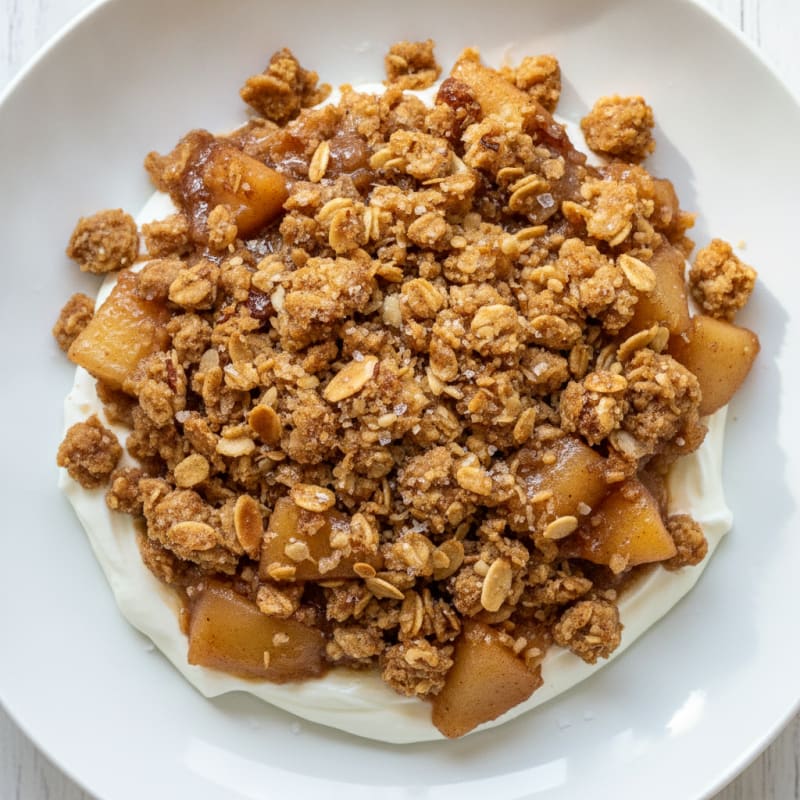 Baked Apple Crumble with Cinnamon