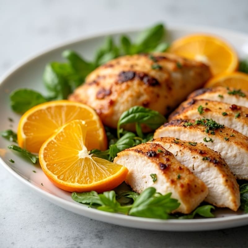 Lean Grilled Chicken with Citrus Fruit Salad