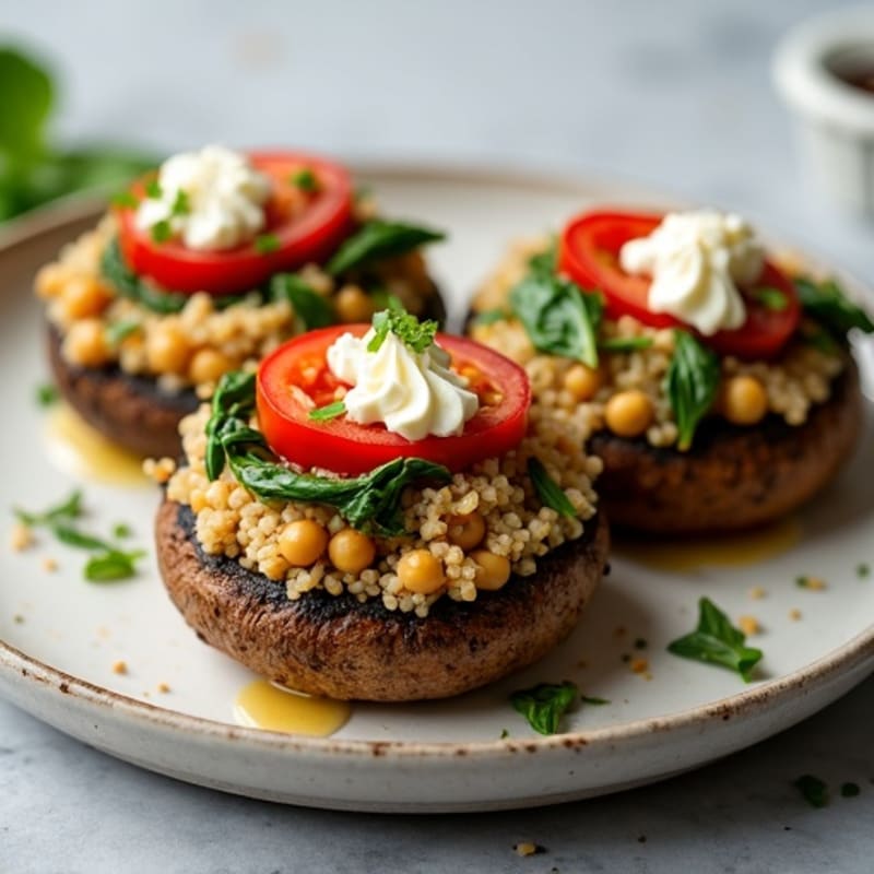 Roasted Stuffed Portobello Mushrooms