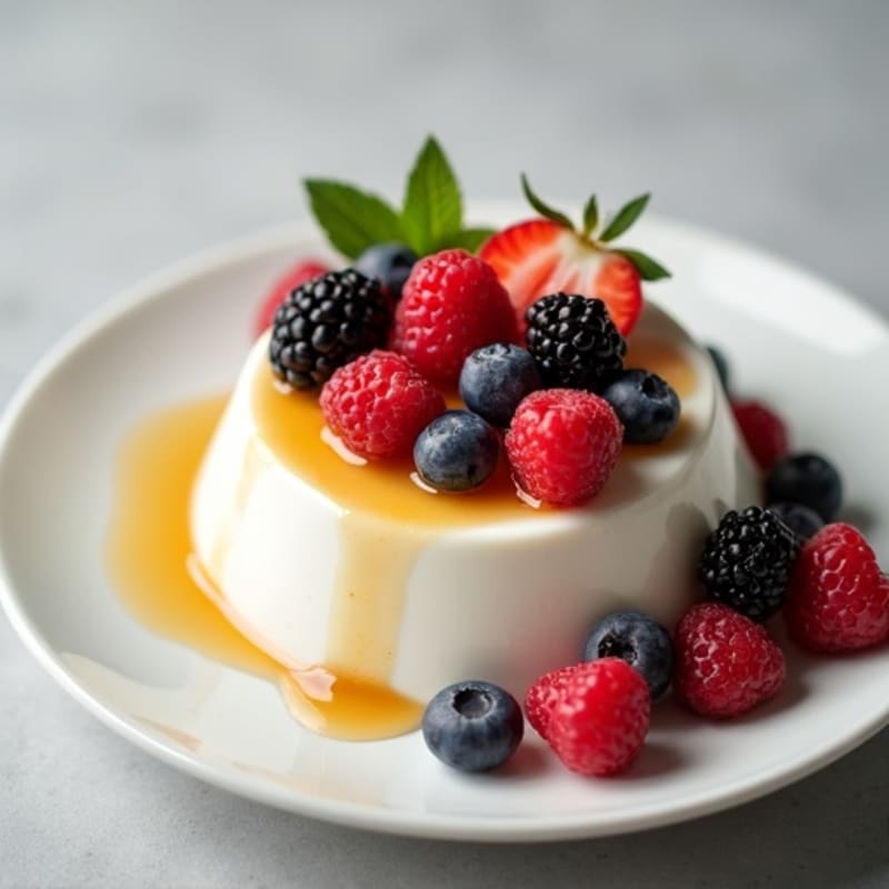 Silky Greek Yogurt Protein Pudding with Fresh Berries