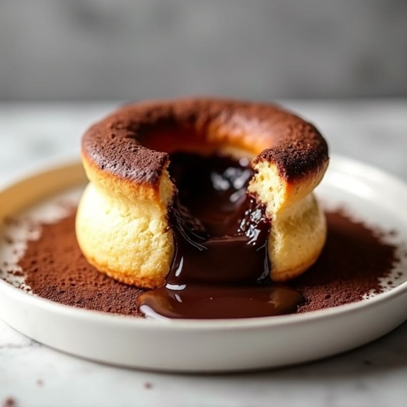 Molten Dark Chocolate Protein Soufflé