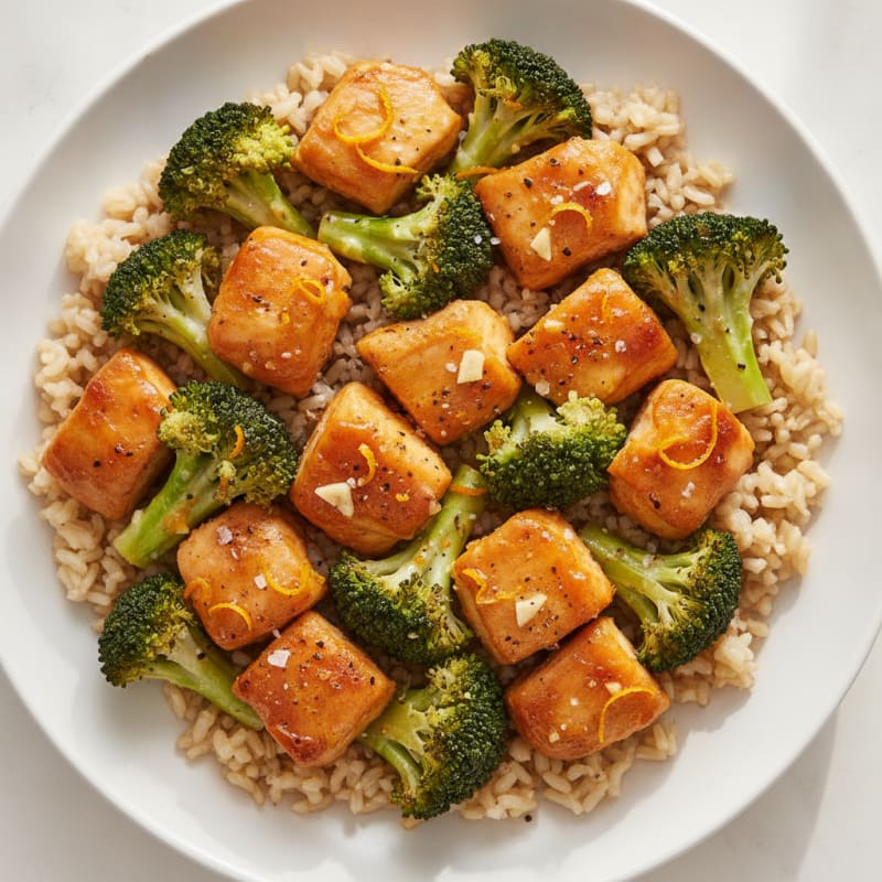 Baked Orange Chicken and Broccoli