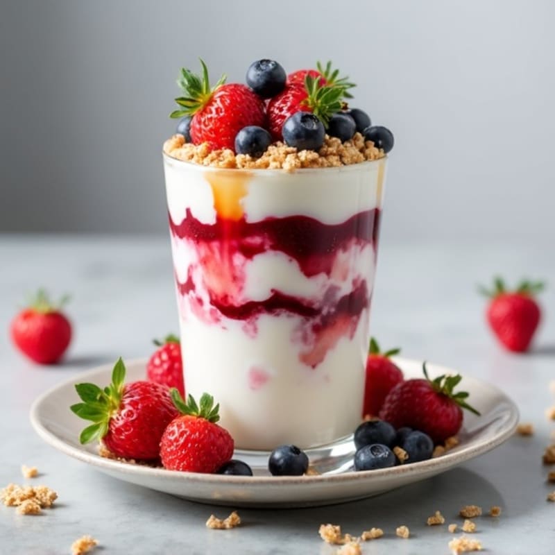 Creamy Greek Yogurt Protein Parfait with Berries
