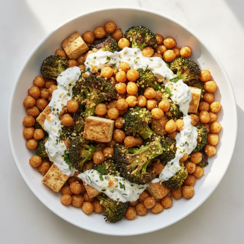 Roasted Vegetable and Chickpea Bowl